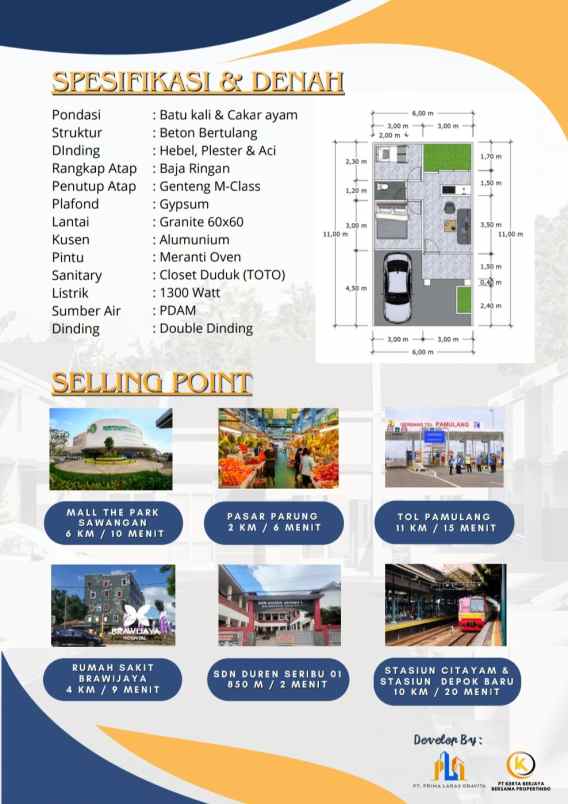 dijual rumah duren mekar bojongsari depok