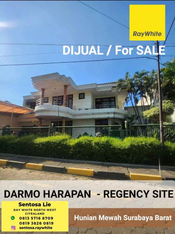 dijual rumah jalan darmo harapan
