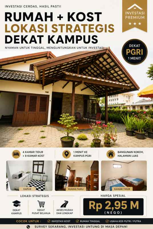 dijual rumah jalan pgri ii