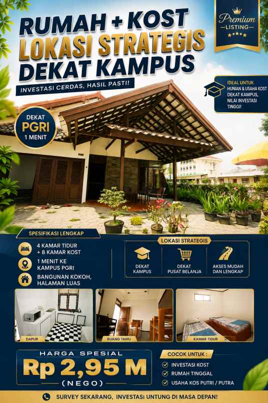 dijual rumah jalan pgri ii