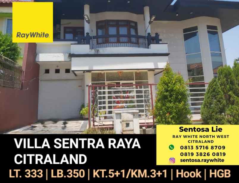 dijual rumah jalan villa sentra raya