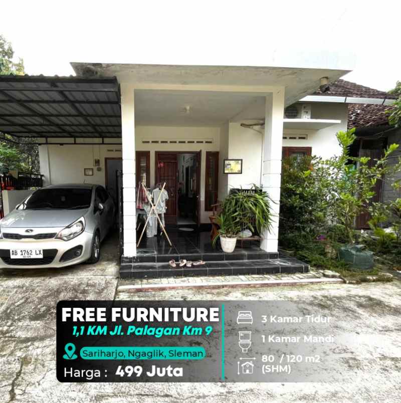 dijual rumah jl palagan gito gati