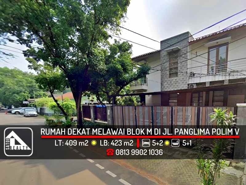 dijual rumah jl panglima polim v