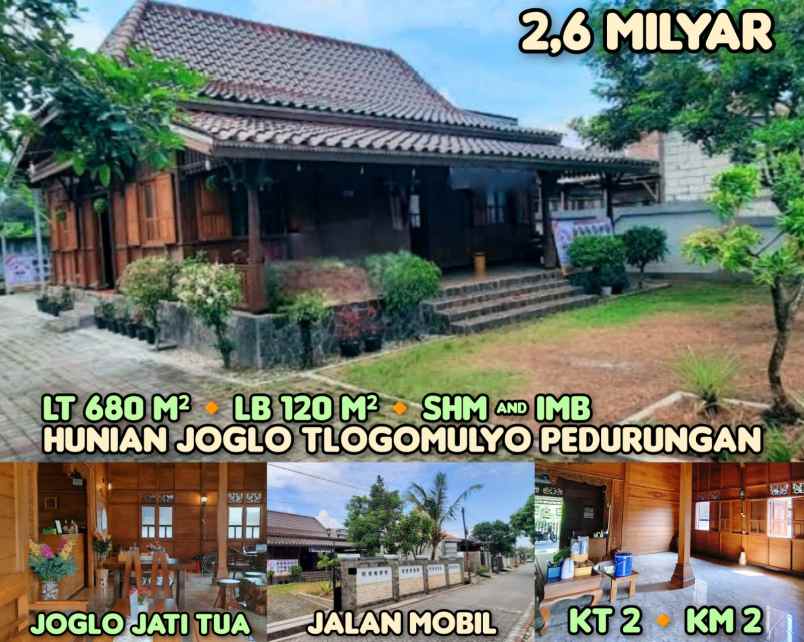dijual rumah joglo di tlogomulyo pedurungan semarang