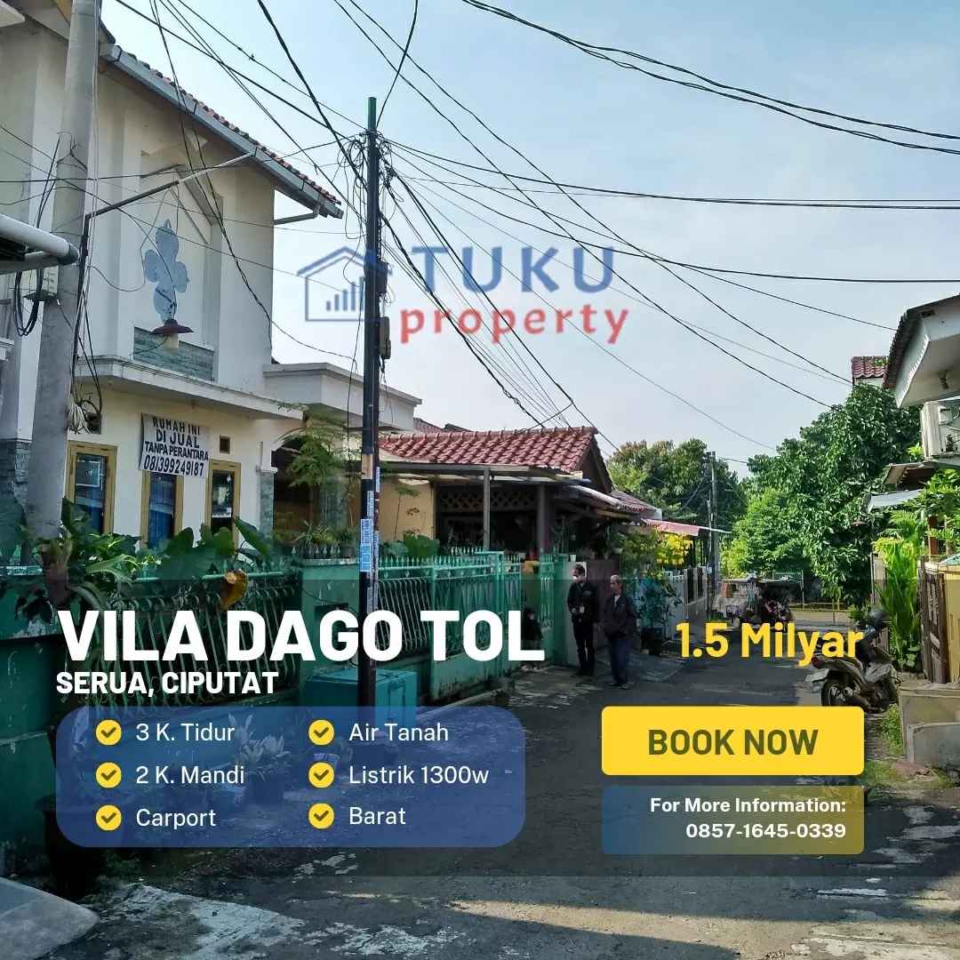 dijual rumah murah di vila dago tol serua ciater bsd
