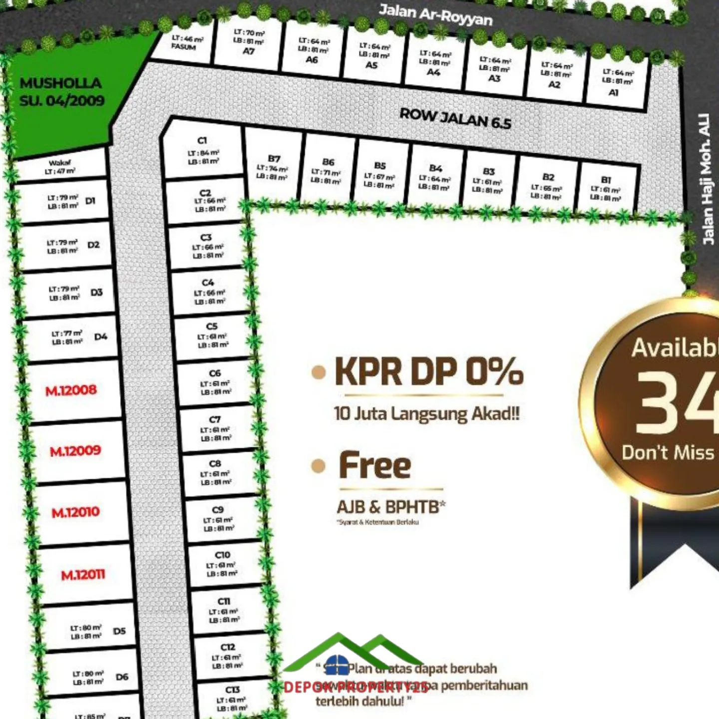 dijual rumah murah gaya bali di tanah baru beji depok