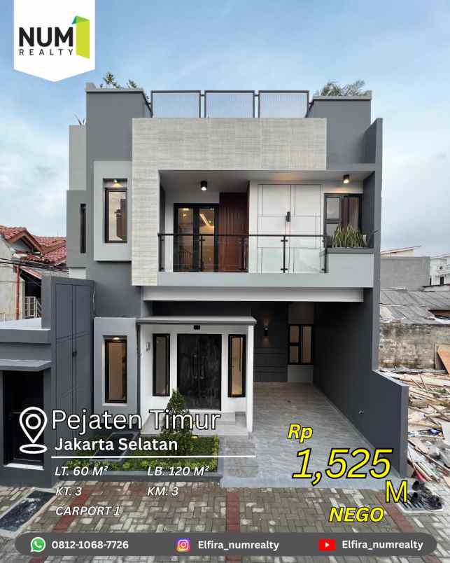 dijual rumah poltangan pejaten timur