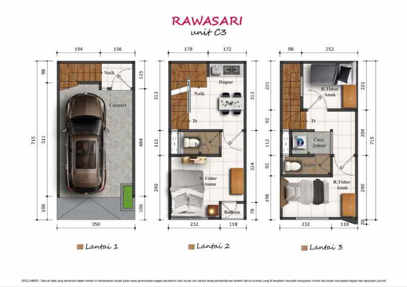 dijual rumah rawasari cempaka putih