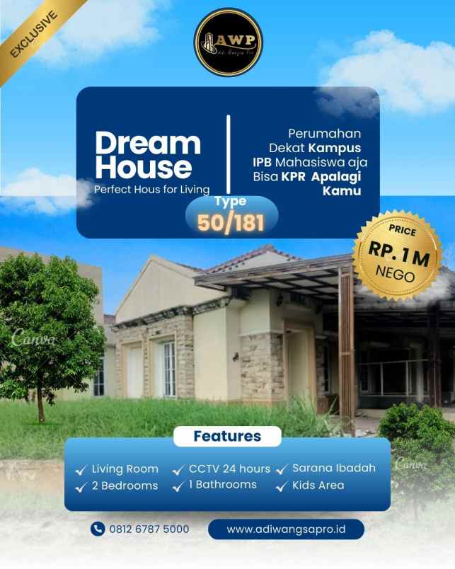 dijual rumah wartawangsa residence jl