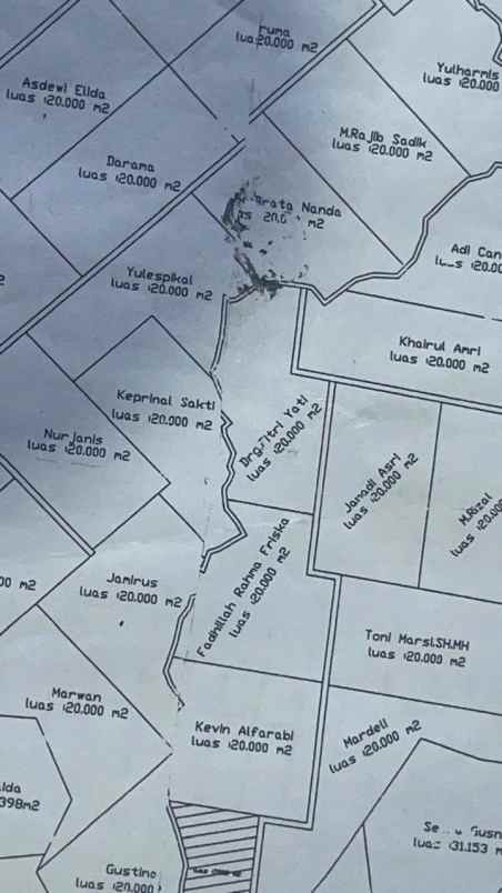 dijual tanah di dusun tangah solok sumatera barat