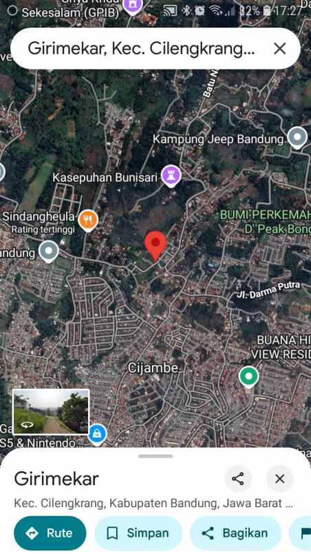 dijual tanah girimekar