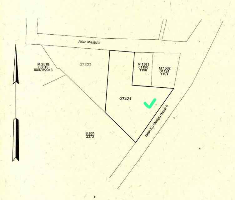 dijual tanah jalan masjid ii rt 003 rw 002
