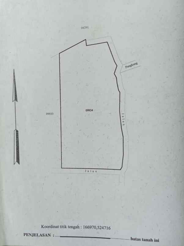 dijual tanah jl kai belang bogantik