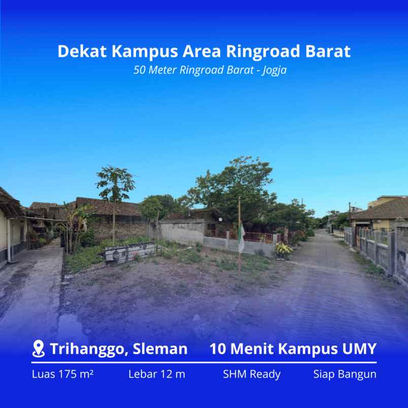 dijual tanah jl ringroad barat
