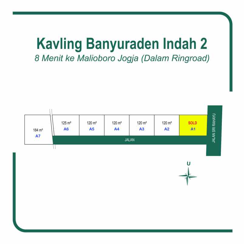 dijual tanah jl sri rahayu no 129 area