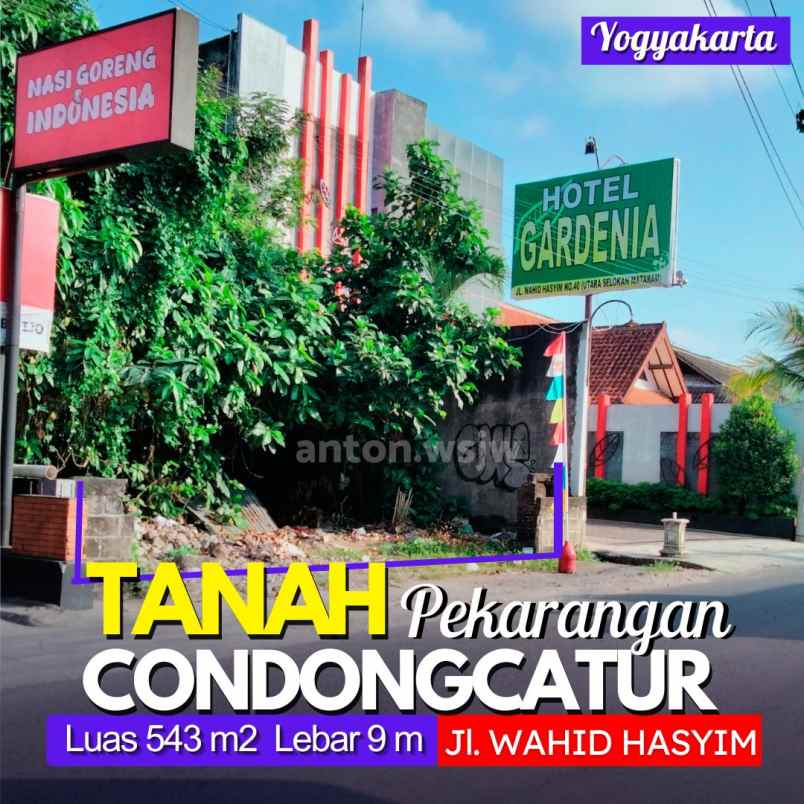 dijual tanah jl wahid hasyim no 40