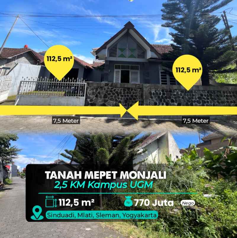 dijual tanah monjali