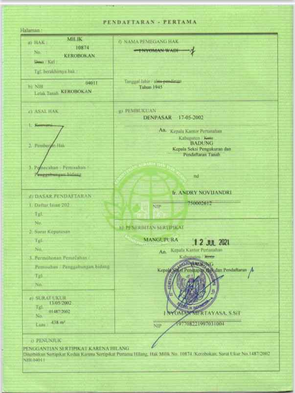 dijual tanah padangsambian gatsu barat