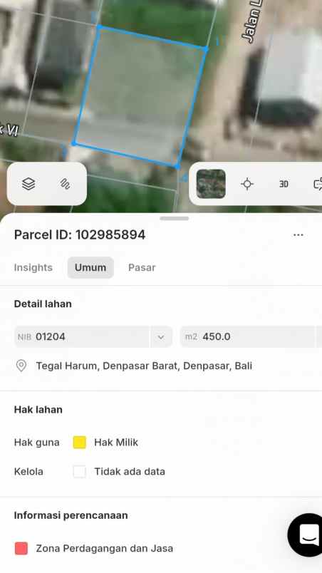 dijual tanah pura demak