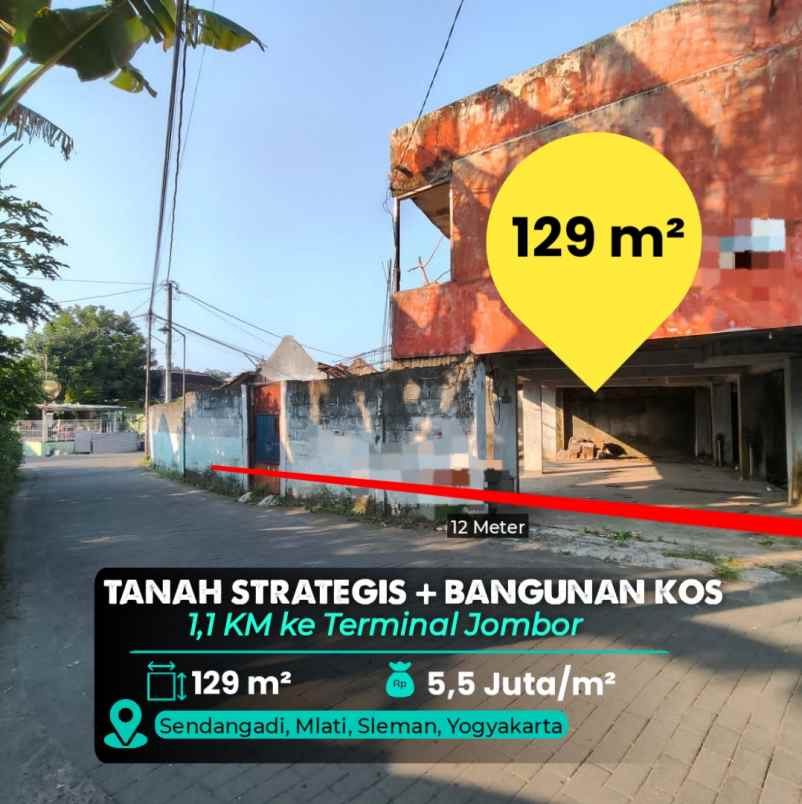 dijual tanah terminal jombor