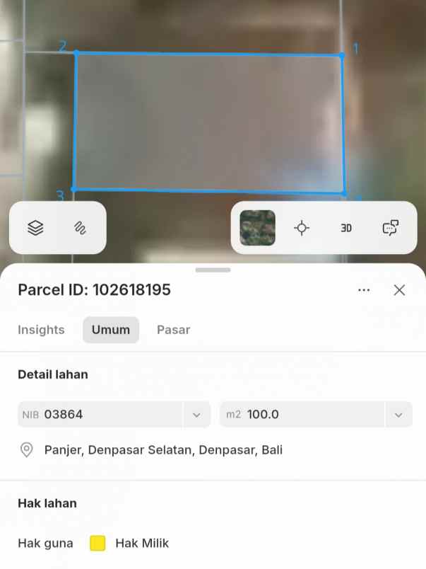 dijual tanah tukad barito tukad batanghari