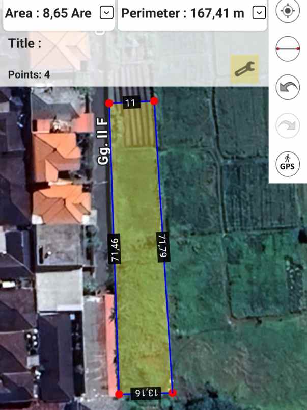 dijual tanah tukad batanghari