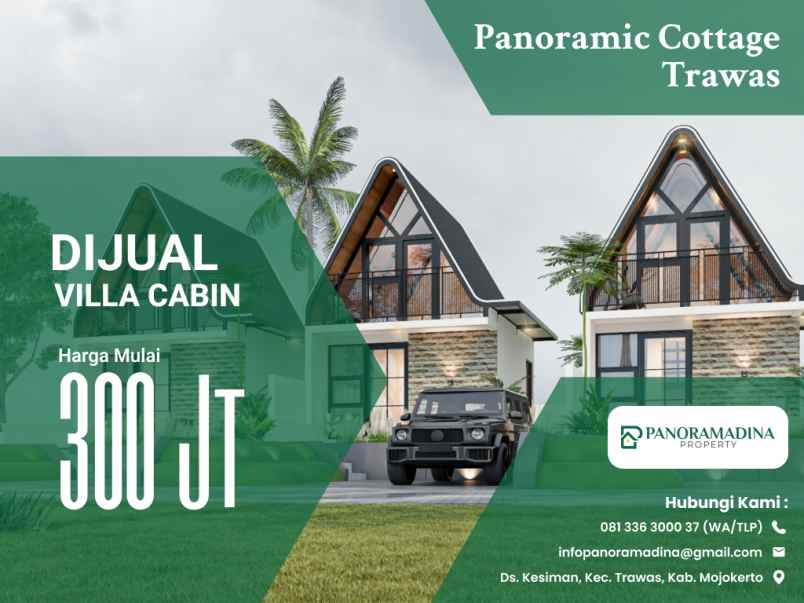 dijual villa ds kesiman kec trawas kab