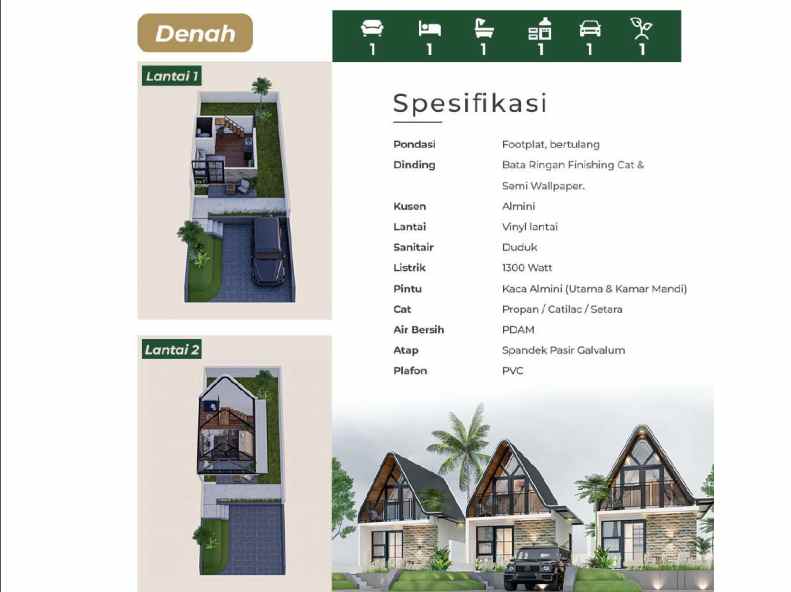 dijual villa ds kesiman kec trawas kab