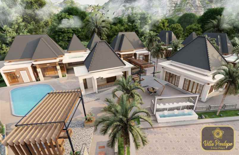 dijual villa mewah tanah luas di borobudur