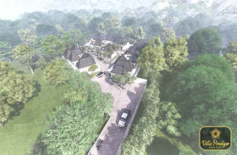 dijual villa mewah tanah luas di borobudur