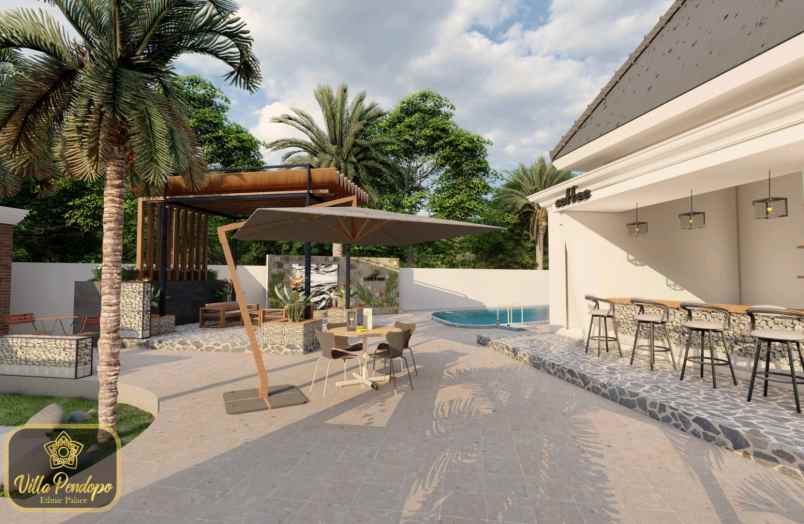 dijual villa mewah tanah luas di borobudur