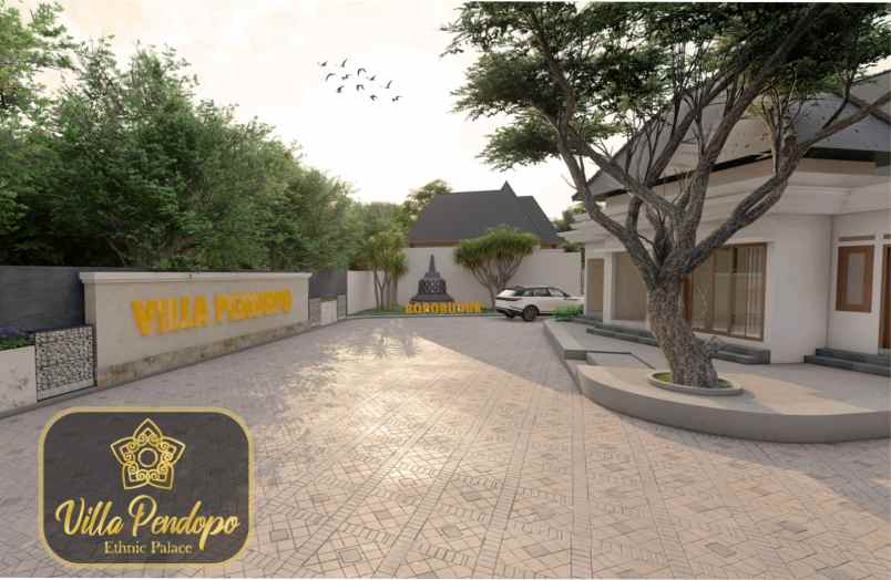 dijual villa mewah tanah luas di borobudur