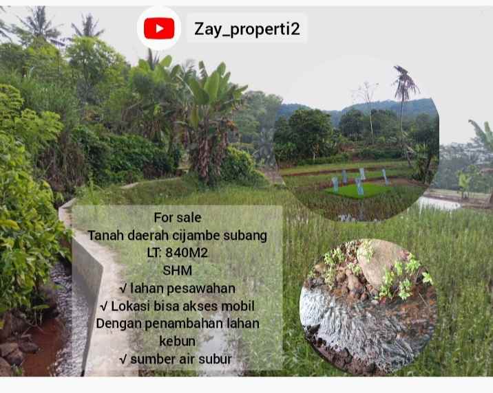 for sale tanah daerah cijambe subang jawa barat