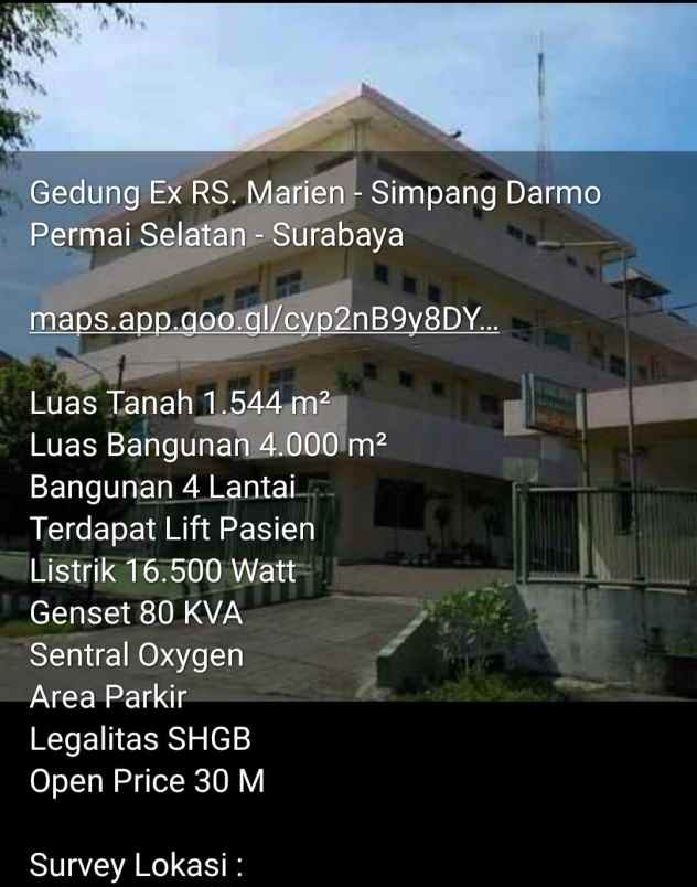 gedung ex rs marien simpang darmo permai selatan