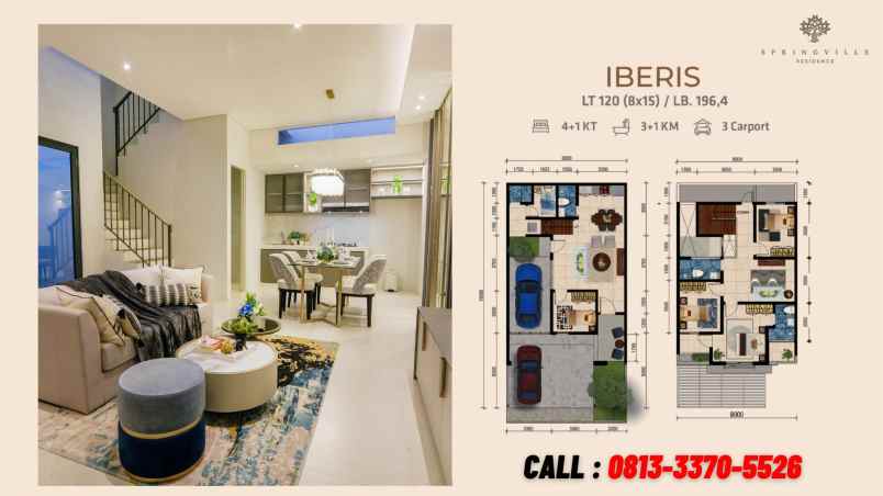 jual rumah 2 lantai rungkut surabaya dekat merr