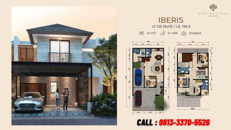 jual rumah 2 lantai rungkut surabaya dekat merr
