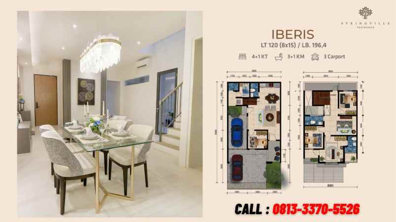 jual rumah 2 lantai rungkut surabaya dekat merr