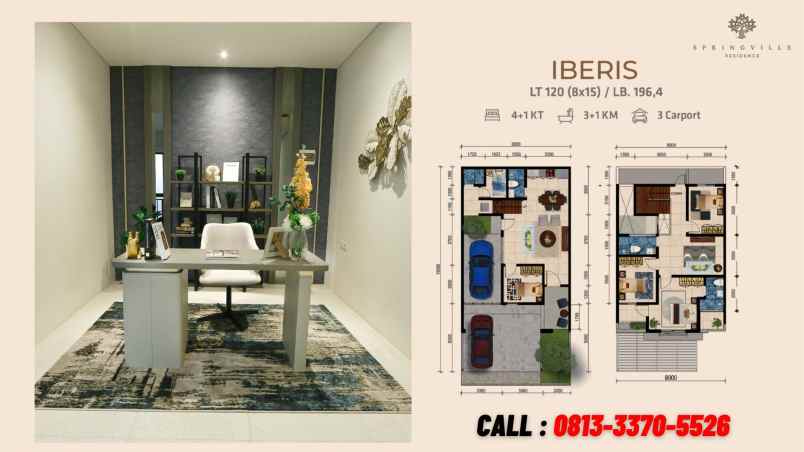 jual rumah 2 lantai rungkut surabaya dekat merr