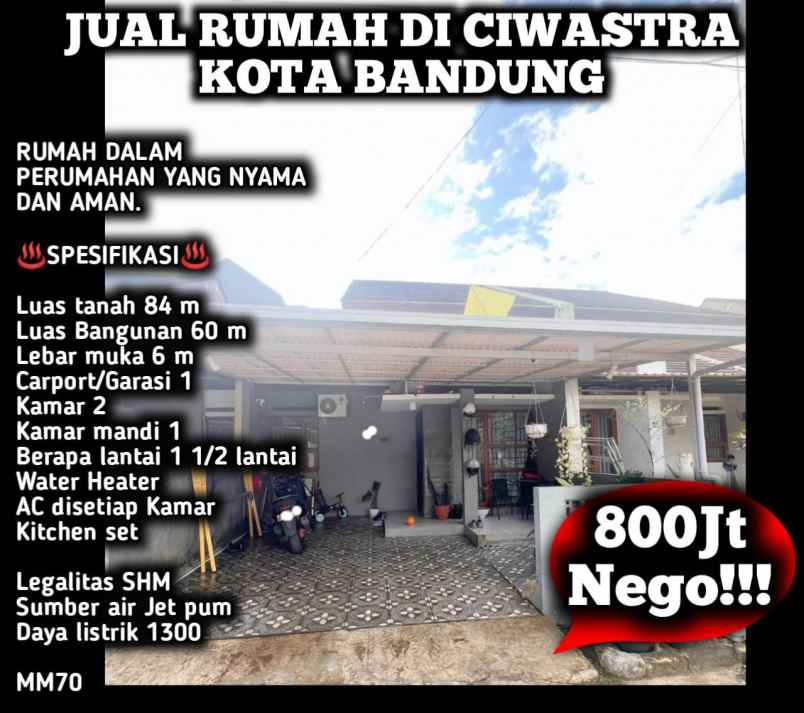 jual rumah ciwastra rancasari kota bandung