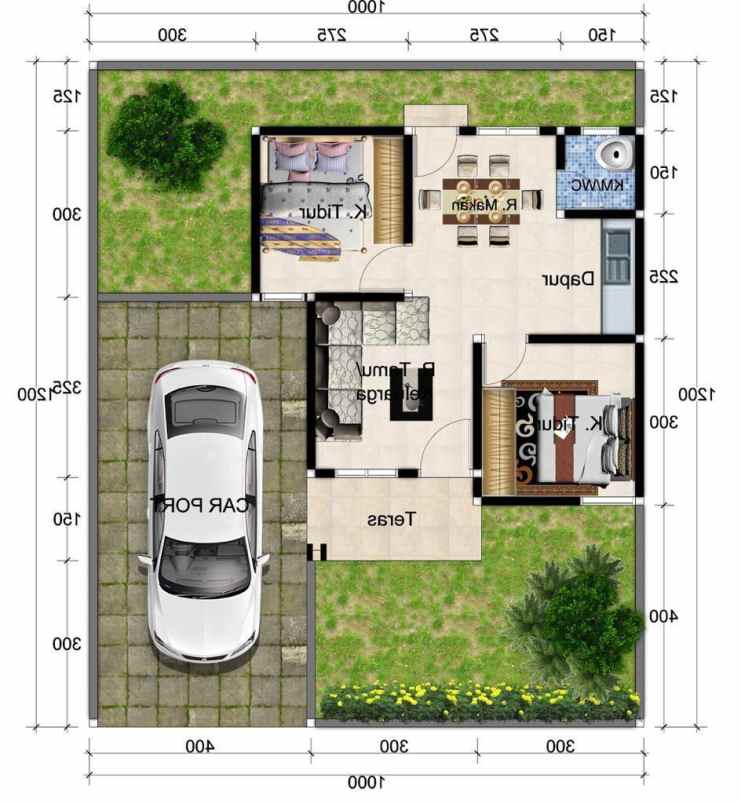 perumahan type 45 lokasi dekat akap air hitam