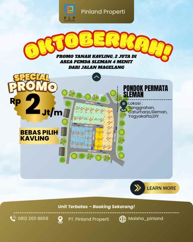 promo oktober tanah kavling dekat jalan magelang