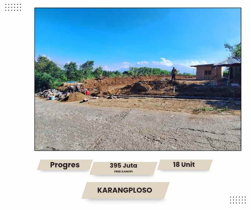 rumah 2 lantai di karangploso 395 juta shm