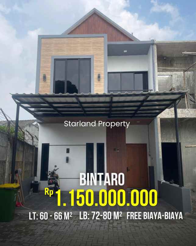 rumah 2 lantai modern di bintaro tangsel
