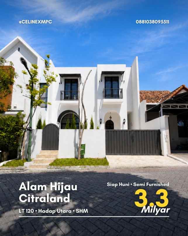 rumah alam hijau citraland siap huni semi furnished