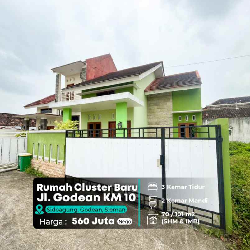 rumah cluster baru di jl godean km 10 jogja 3 kamar