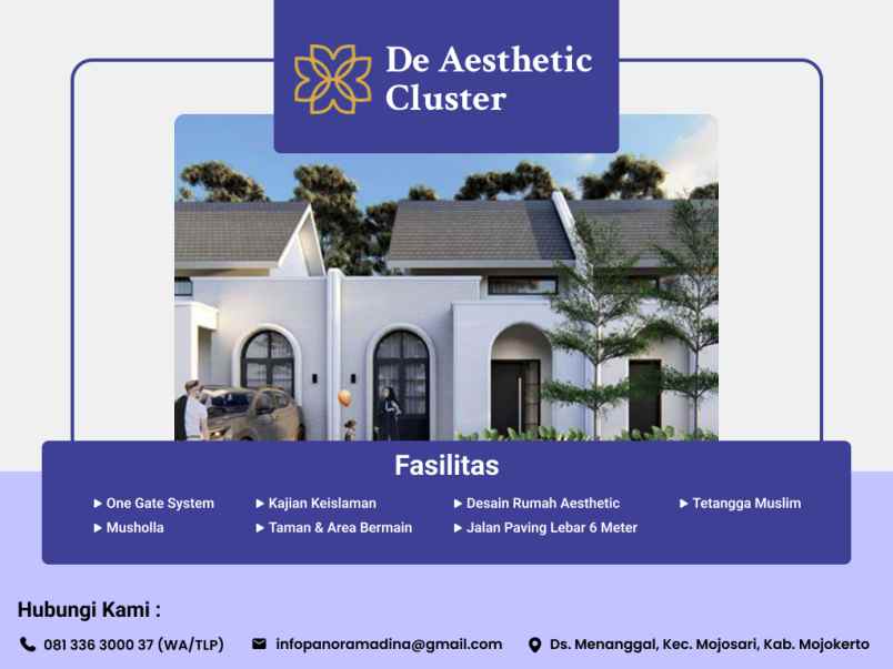 rumah elegan dengan desain mediterania di mojosari