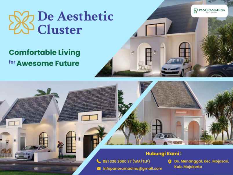 rumah nyaman di de aesthetic cluster mojosari