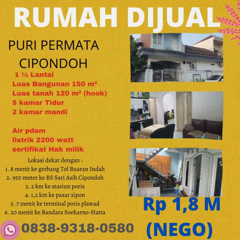 rumah puri permata cipondoh