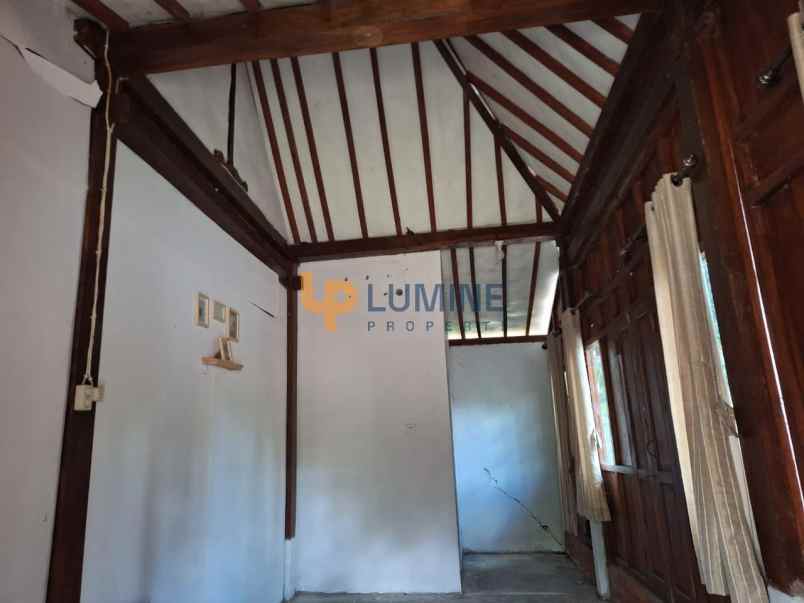 rumah semi villa joglo dengan kolam renang