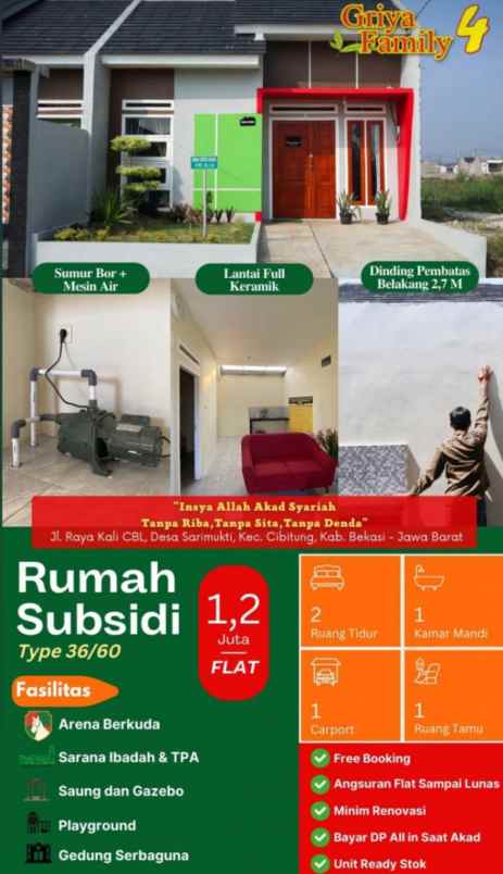 rumah subsidi dengan nuansa islami di cibitung bekasi